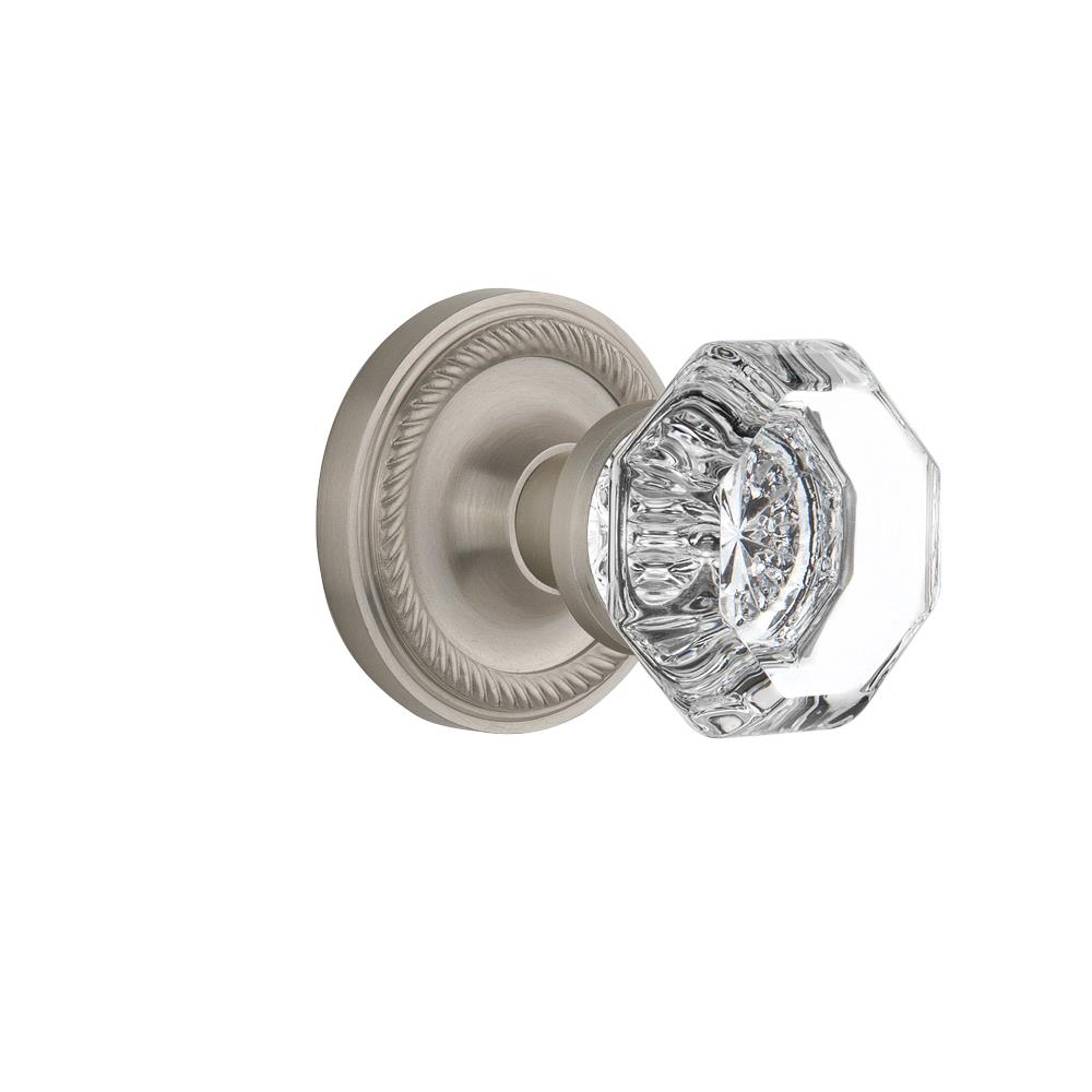 Nostalgic Warehouse ROPWAL Double Dummy Rope rosette with Waldorf Knob in Satin Nickel